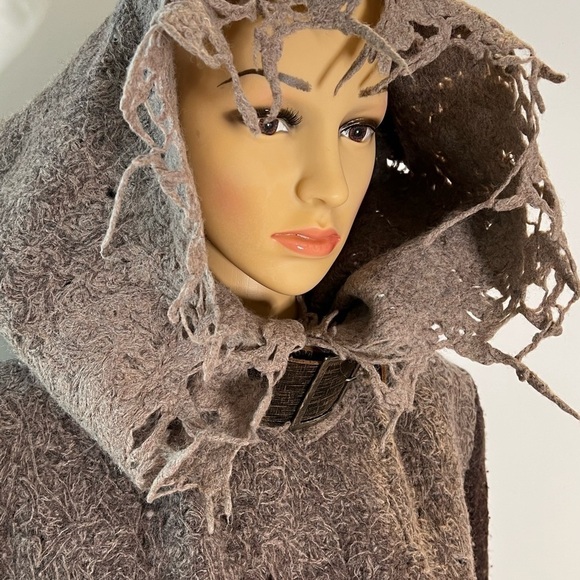 Casch by Gro Abrahamsson Sz 38 Boiled Wool Coat - Work of Art - Picture 5 of 16